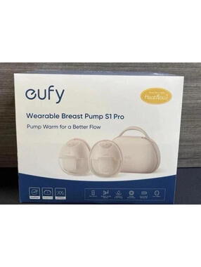 eufy Heated Wearable Breast Pump S1 Hands-Free with HeatFlow™Tech App-Controlled